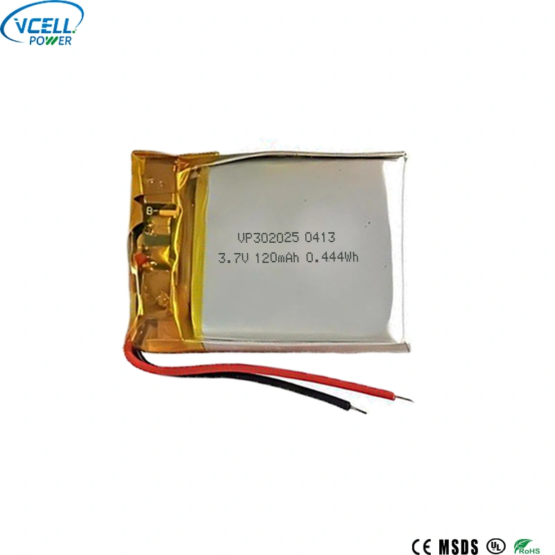 302025 3.7V 120mAh লিথিয়াম পলিমার ব্যাটারি