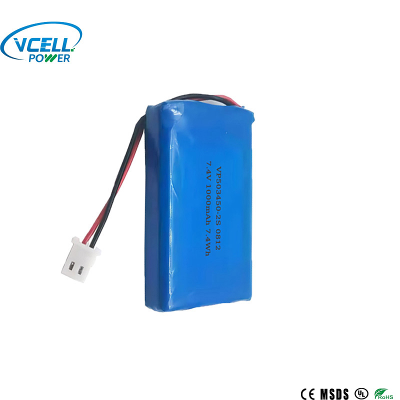 7.4V 1000mAh 503450 2S LiPo ব্যাটারি
